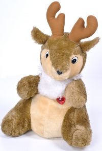 UIC Toy Corp MUSICAL REINDEER Plush Vintage 86